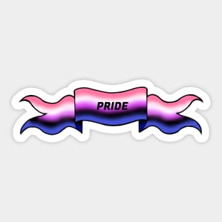 genderfluid pride banner Sticker